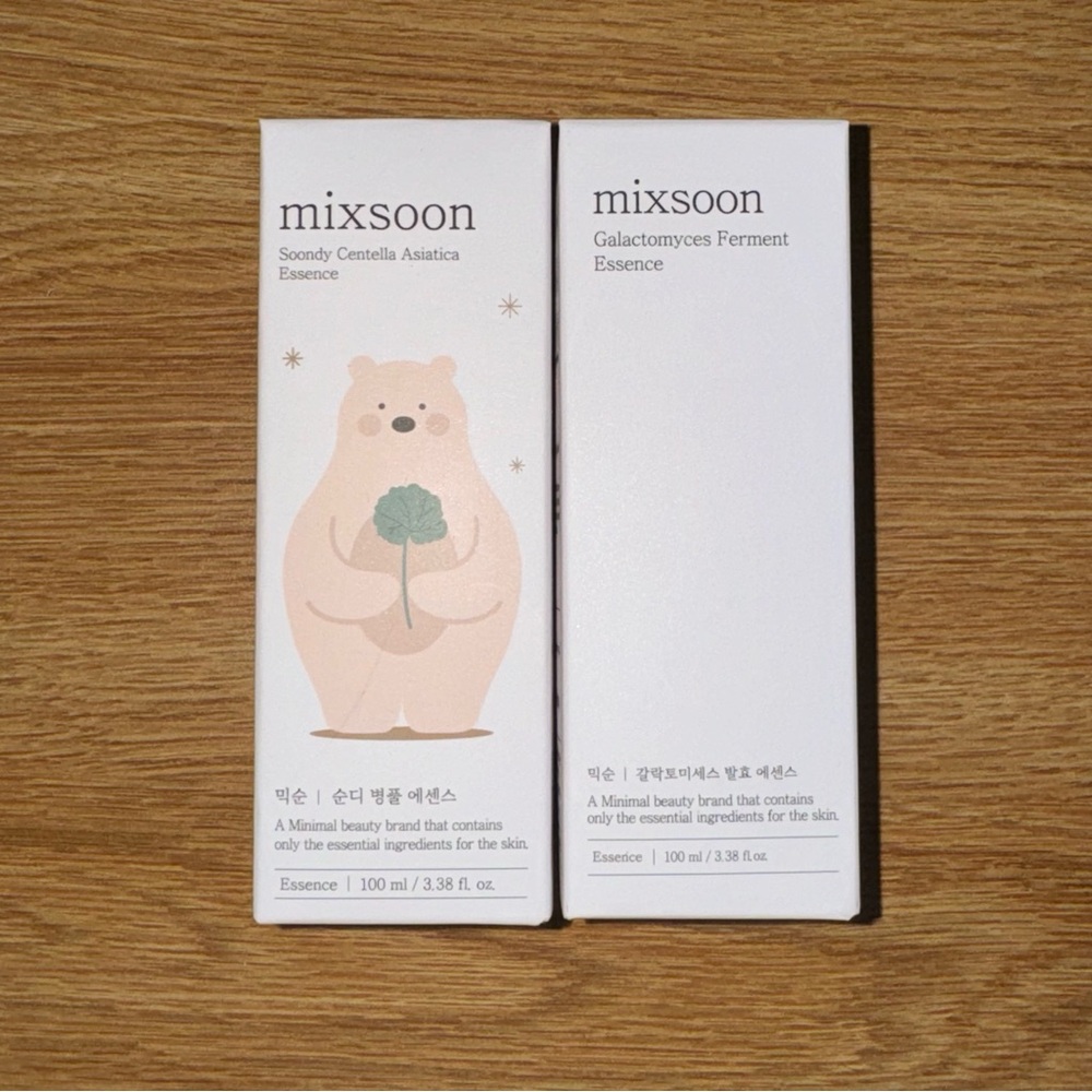 Mixsoon Soondy Centella Essence and Mixsoon Galactomyces Ferment Essence